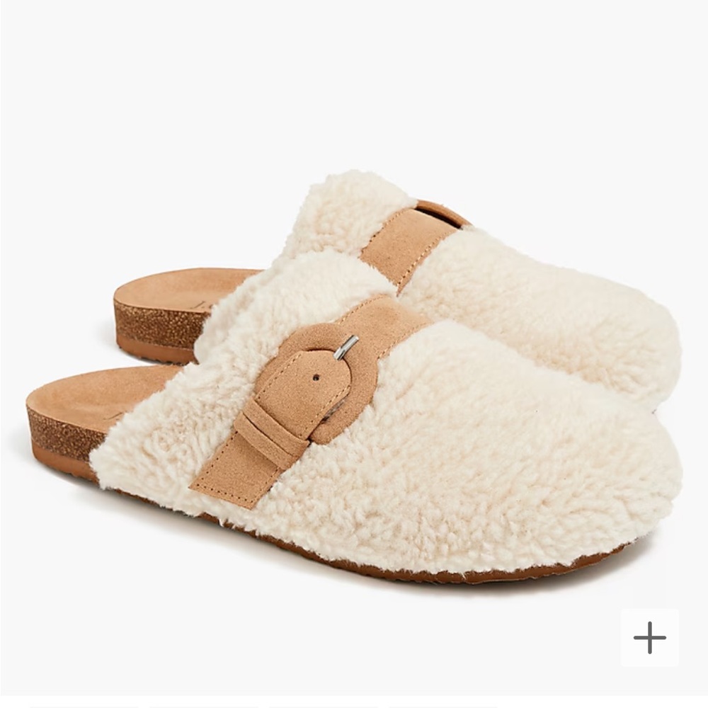 J Crew Buckle Clog Slippers